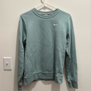 Nike Light Mint Green Crewneck Sweatshirt with Black Logo